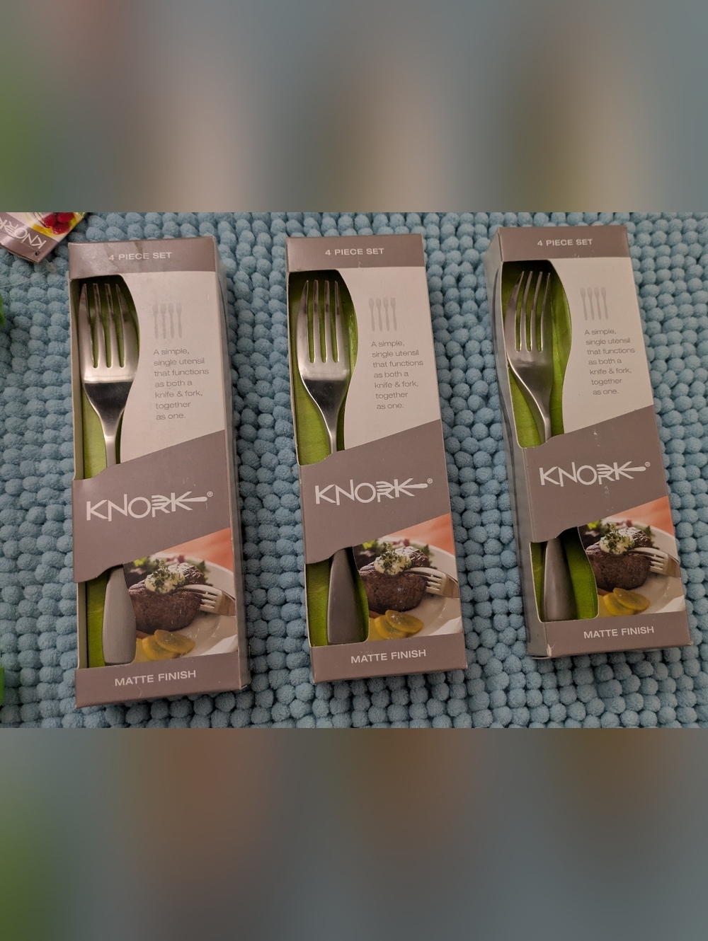Lot Of Knork(Knife And Fork In One) And Containers